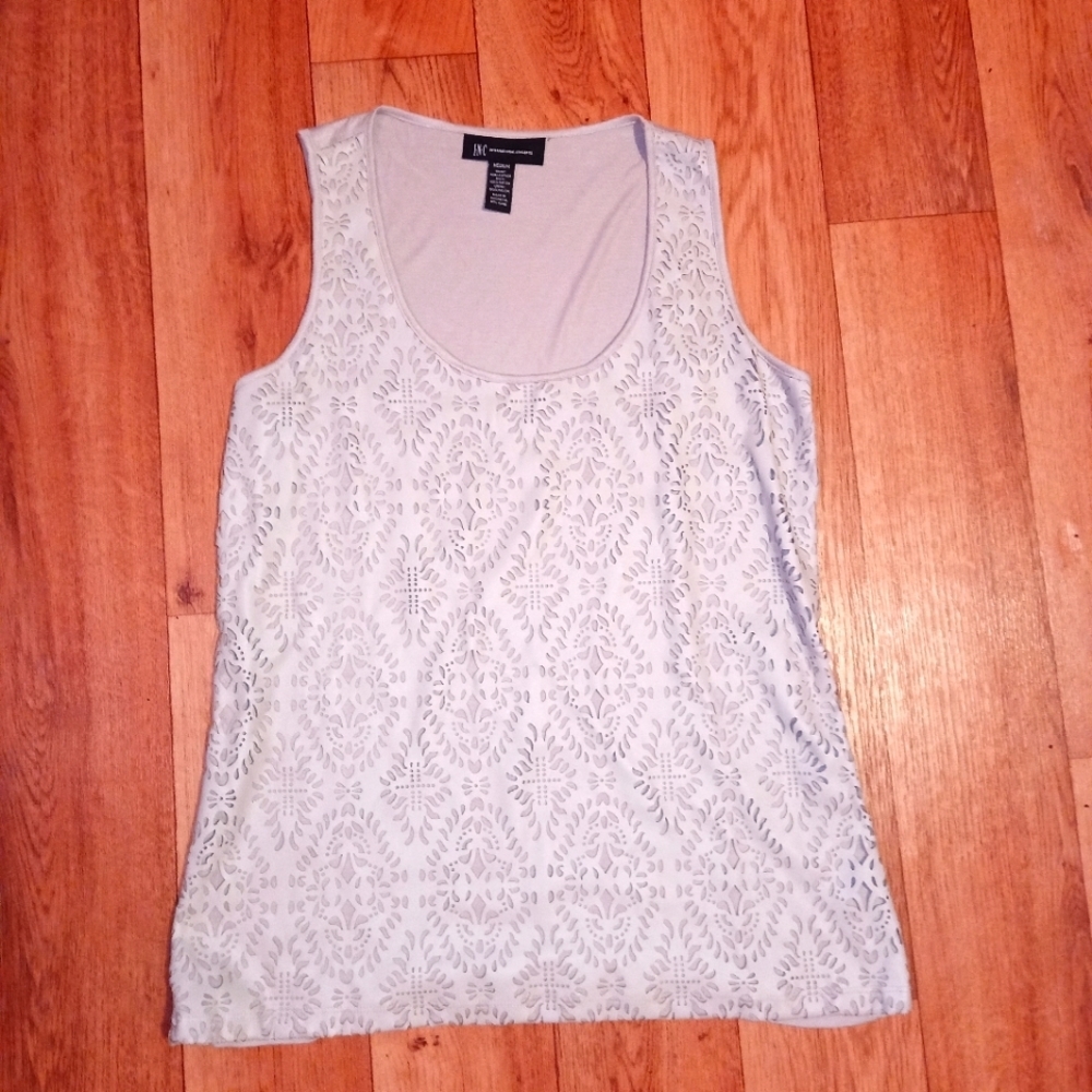 INC  Tank Top, Size M, Color Gray